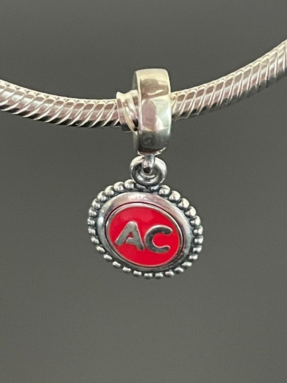 Original Pandora A C Logo Dangle Charm